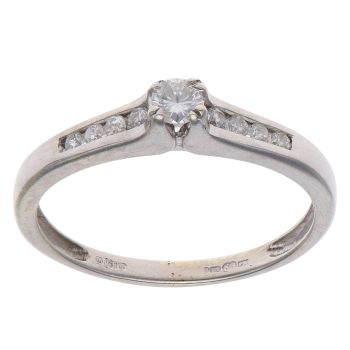 9ct White Gold 0.15ct Diamond Solitaire Ring
