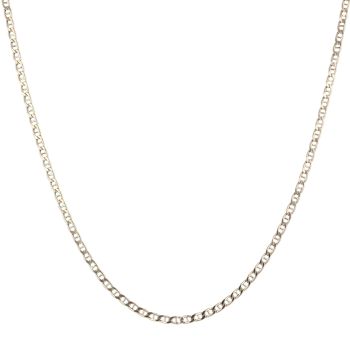 14ct Yellow Gold Flat Marine Figaro Chain 22"