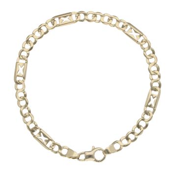9ct Yellow Gold Fancy Bracelet 7.5"