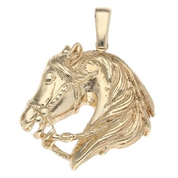 9ct Yellow Gold Horse Pendant