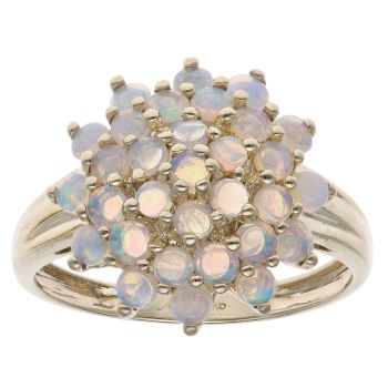 9ct Yellow Gold Opal Cluster Ring