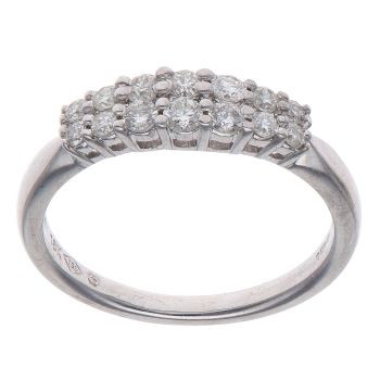 18ct White Gold 0.40ct Brilliant Cut Diamond Cluster Ring