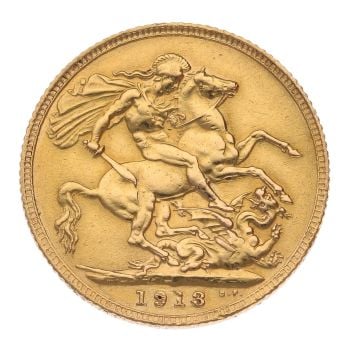 1913 George V Full Sovereign Coin