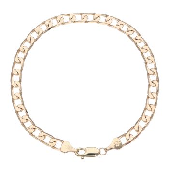 9ct Yellow Gold Curb Bracelet 8"