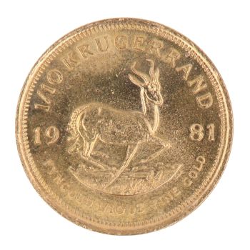 1981 1/10oz South Africa Krugerrand Coin