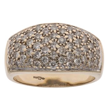 9ct Yellow Gold 1.00ct Brilliant Cut Diamond Fancy Ring