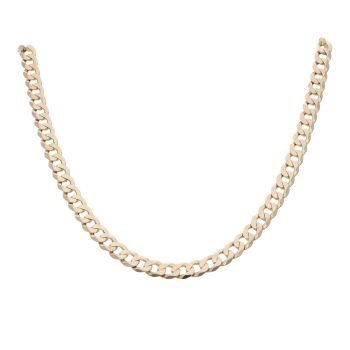 9ct Yellow Gold Curb Chain 18"