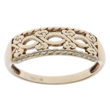 9ct Yellow Gold Patterned Celtic Signet Ring