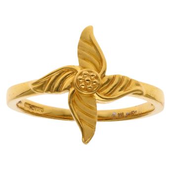 22ct Yellow Gold Pin Wheel Fancy Ring