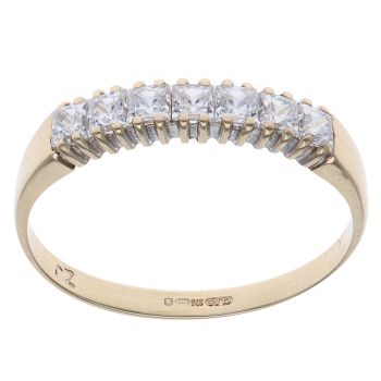 9ct Yellow Gold Cubic Zirconia Eternity Ring