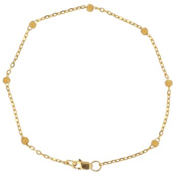 22ct Yellow Gold Junction Bead Bracelet 7"