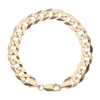 9ct Yellow Gold Curb Bracelet 8"