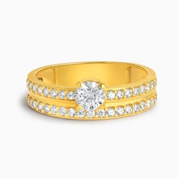 22ct Gold Cubic Zirconia Engagement Ring