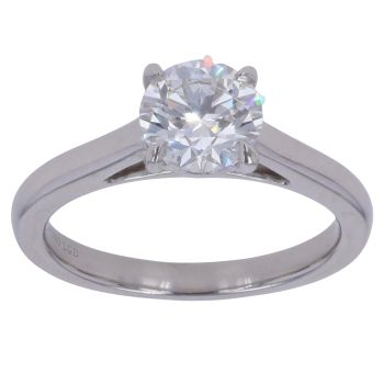 Platinum 1.01ct Brilliant Cut Lab Grown Diamond Solitaire Ring
