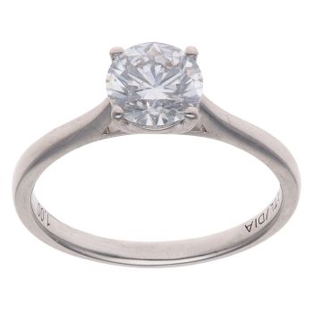 9ct White Gold 1.00ct Brilliant Cut Lab Grown Diamond Solitaire Ring