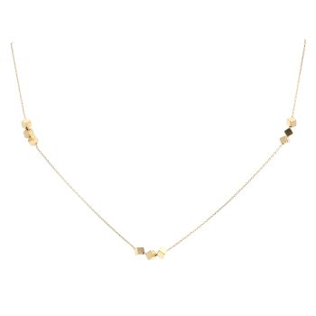 9ct Yellow Gold Cube Chain 18"