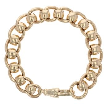 9ct Yellow Gold Rollerball Bracelet 9"