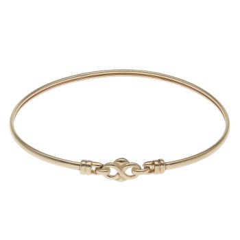 9ct Yellow Gold Patterned Hinged Bangle