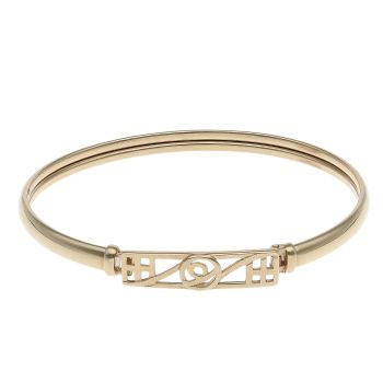 9ct Yellow Gold Rennie Mac Hinged Bangle