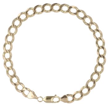 9ct Yellow Gold Curb Bracelet 8.5"