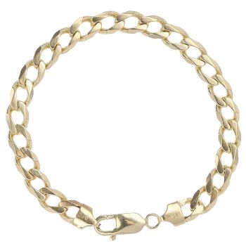 9ct Yellow Gold Curb Bracelet 7.5"