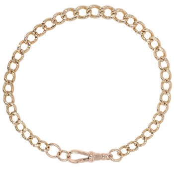 9ct Yellow Gold Albert Bracelet 8.5"