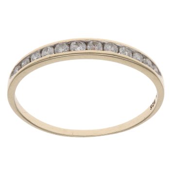 9ct Yellow Gold 0.25ct Brilliant Cut Diamond Half Eternity Ring