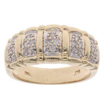 14ct Yellow Gold 0.25ct Brilliant Cut Diamond Fancy Ring