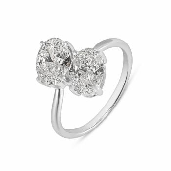 9ct White Gold 2.00ct ‘Me And You’ Lab Grown Diamond Ring