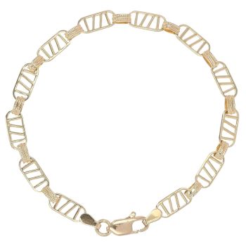 9ct Yellow Gold Fancy Bracelet 7"