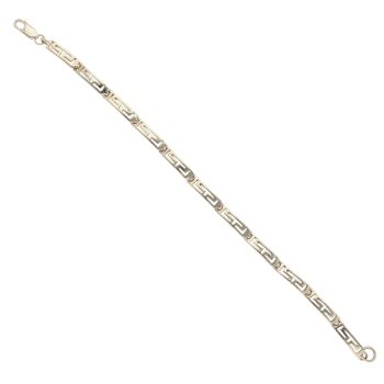 9ct Yellow Gold Greek Key Bracelet 7.5"