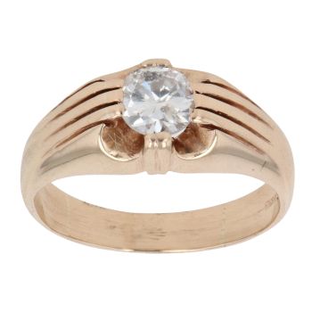 9ct Yellow Gold 0.75ct Diamond Signet Ring