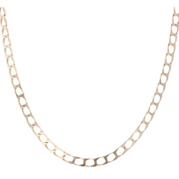 9ct Yellow Gold Square Curb Chain 20"