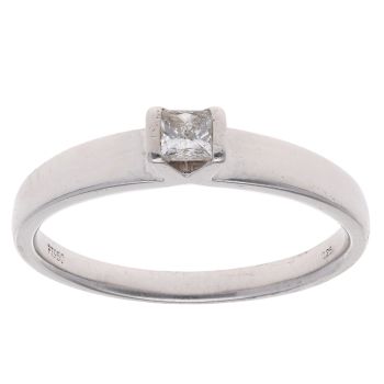 Platinum 0.25ct Princess Cut Diamond Solitaire Ring