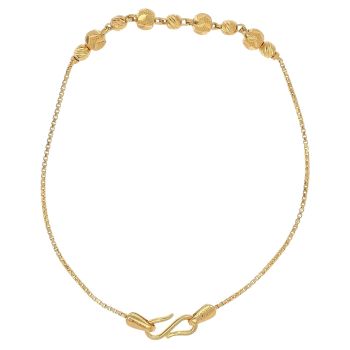 22ct Yellow Gold Chevron Bead Fancy Bracelet 7"