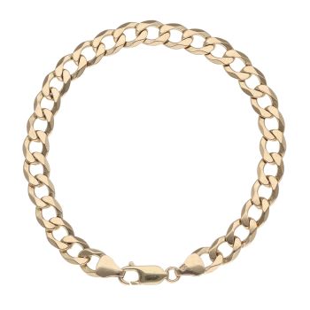 9ct Yellow Gold Curb Bracelet 8"
