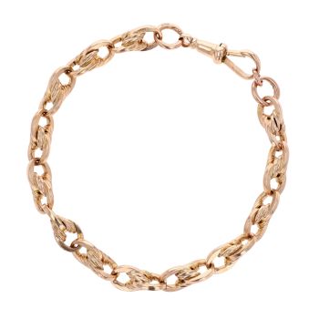 9ct Yellow Gold Fancy Bracelet 8"