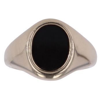 9ct Yellow Gold Onyx Signet Ring