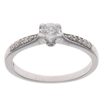 18ct White Gold 0.33ct Brilliant Cut Diamond Solitaire Ring