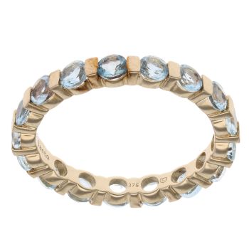 9ct Yellow Gold Blue Tourmaline Ring
