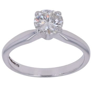 18ct White Gold 0.75ct Brilliant Cut Diamond Solitaire Ring