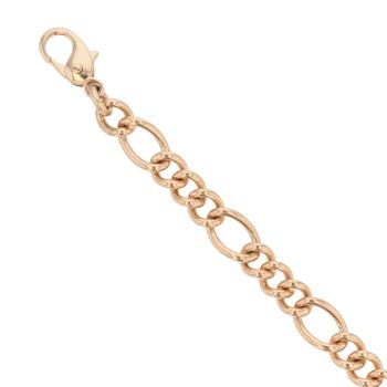 9ct Yellow Gold Figaro Bracelet 7.5"