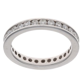 18ct White Gold Brilliant Cut 0.90ct Diamond Full Eternity Ring