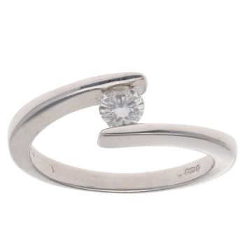 18ct White Gold 0.25ct Brilliant Cut Diamond Solitaire Ring