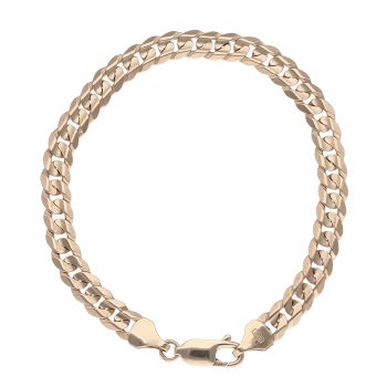 9ct Yellow Gold Curb Bracelet 7.5"
