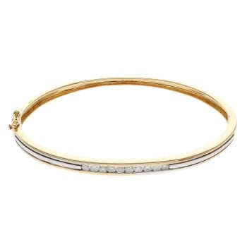 18ct Yellow Gold 0.50ct Brilliant Cut Diamond Bangle
