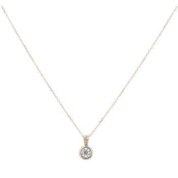 18ct Yellow Gold 0.30ct Brilliant Cut Diamond Solitaire Pendant And Chain 18"