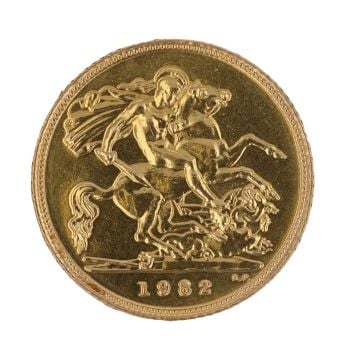 1982 Elizabeth II Half Sovereign Coin