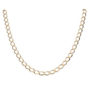 9ct Yellow Gold Curb Chain 22"