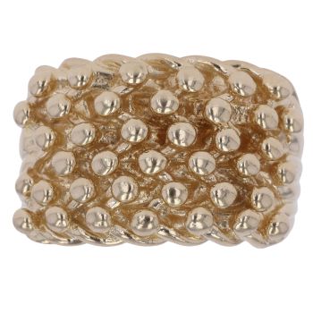 9ct Yellow Gold Six Row Keeper Ring